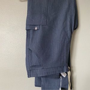 FIGS Heather Denim Yola Pants.